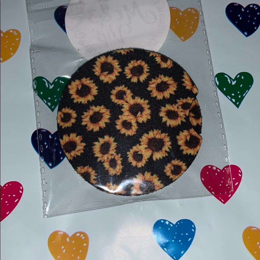 Sunflower car coasters